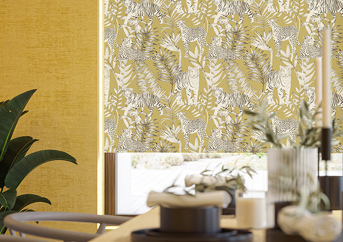 Tropical Wildcats, Old Gold - Twist&Fit Roller Blind - Image 5